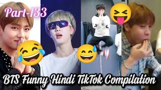 BTS Funny TikTok Video In Hindi 🤣 // Try Not To Laugh 😂😅 (Part-133)