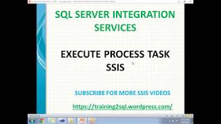 EXECUTE PROCESS TASK IN SSIS | POWER SHELL SCRIPT IN SSIS