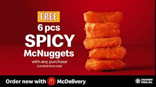 McDelivery - FREE Spicy McNuggets