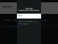 JavaScript: Changing Text Of An HTML Element
