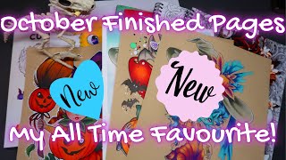 October Finished/Completed Adult Colouring  Pages