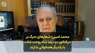 محمد امینی: شعارهای «مرگ بر دیکتاتور» و «رضا شاه روحت شاد» با یکدیگر همخوانی ندارند