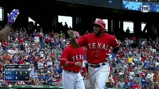 ATL@TEX: Odor's double puts Rangers ahead in the 6th