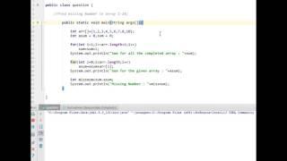 Java - find missing number in sequential array - interview question