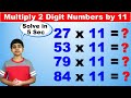 Learn to multiply any 2 digit number by 11I Easy and fast way to learn | Math Tips and Tricks