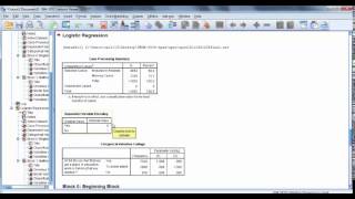 Multiple Logistic Regression in SPSS