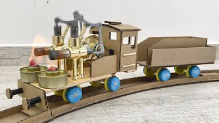 How to make Locomotive with Engine Stirling