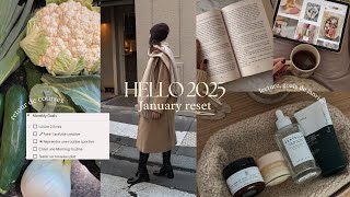 Hello 2025✨ Reset de Janvier, définition des objectifs, retour de courses, lecture, vlog cosy ✨