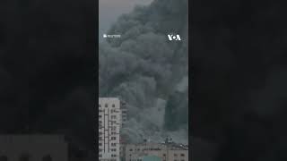 💥 อาคารระฟ้าในฉนวนกาซ่าถูกอิสราเอลยิงด้วยจรวดจนถล่มลงมา เพื่อตอบโต้การโจมตีของกลุ่มฮามาส