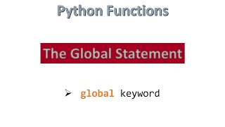 Global Statement || Python [ Hindi ]