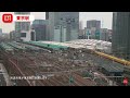 ドクターイエローのぞみ検測（下り）＠東京駅、浜松町付近、京都駅付近、新大阪駅（live camera 映像）　2022年1月26日