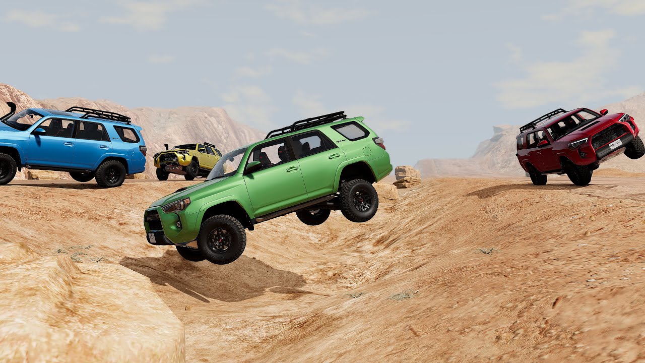 BeamNG Drive - Racing And Crashing The Toyota 4Runner On The Long Bumpy ...