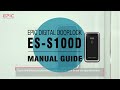 EPIC [ES-S100D] Digital Door Lock Manual Guide