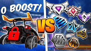 SSL ZONDER BOOST vs ELKE RANK in Rocket League (LASTIG) 😱