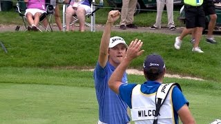 Will Wilcox slam dunks his approach for eagle at John Deere