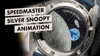 Animation of the Omega Speedmaster Silver Snoopy Award 50th Anniversary