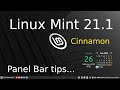 Linux Mint 21.1 - Cinnamon - tips for seniors on the Panel Bar.