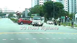 20dec2024 punggol way private mini bus rear ended by lorry while waiting for the lights