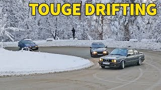 Street Drifting BMW E30 E36 Winter Fun in the Mountains