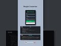 Weight Converter Using html and CSS JavaScript #shorts #explore #coding #mrcodding