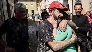Italy's Prime Minister Giorgia Meloni visits flood-hit regions after returning from G7 Japan Summit