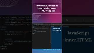 JAVASCRIPT innerHTML | Tutorial #short #innerhtml #javascript #shorts