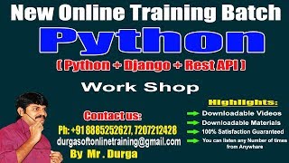 Python Tutorial || Python Online WorkShop || Demo - 5|| by Durga Sir