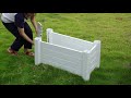 white vinyl garden pot box with traditional fence design assembly guide gardenised brand