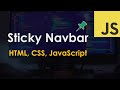 Sticky Navbar Tutorial | HTML, CSS & vanilla JavaScript
