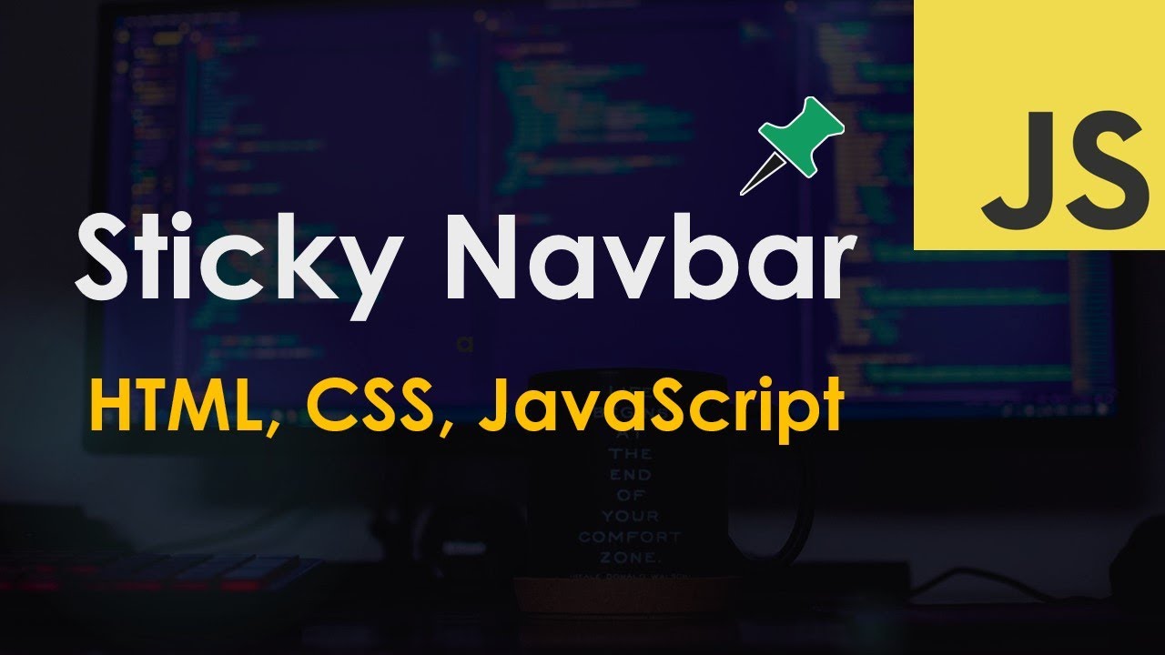 Sticky Navbar Tutorial | HTML, CSS & Vanilla JavaScript - YouTube