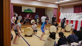 収穫祭余興⑤三宅島太鼓　大田市山村留学2017