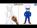 Gojo Full Body Drawing || How to Draw Gojo Satoru Full Body Step by Step || Jujutsu Kaisen