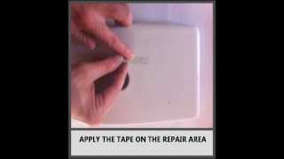 how to repair a pinhole on a sanitaryware  piece.wmv