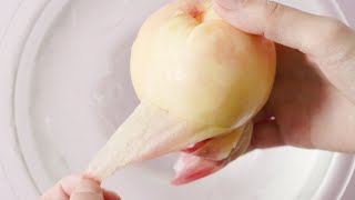 【裏技】つるんと気持ちいい桃の皮剥き🍑