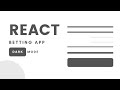 React Tutorial - Build Betting App With Dark Mode (Class Components, Context API)