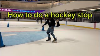 Quick hockey stop tutorial for beginners!!!