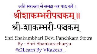 Shri Shakambhari Panchakam | श्री शाकंभरी पञ्चकम् | Shakambhari Stotra | शाकम्भरी स्तोत्र | PDF