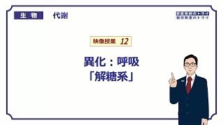 【高校生物】　代謝12　異化：呼吸「解糖系」（１５分）