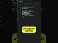 Find WiFi Passwords with Python📶#python #coding #wifi #programming