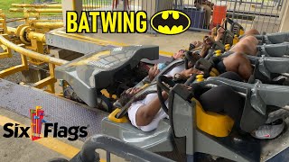 BATWING POV - Six Flags America Roller Coaster