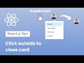 React js dropdown menu close functionality | React js Tips | Learn React js