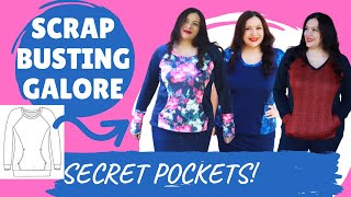 CLOTHES SEWN WITH SCRAPS ARE KINDA FREE! Cool hidden pockets tutorial. 3 Skylar (Sinclair patterns).