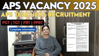 APS PGT TGT PRT PPRT TEACHERS RECRUITMENT 2025