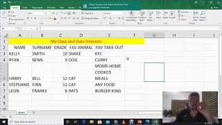 L2 Excel Creating a basic class list