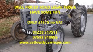 FERGUSON TED20 1952 ROAD REG GREY FERGIE SOLD IN 1 DAY by www.catlowdycarriages.com