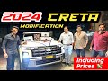 NEW CRETA 2024 FACELIFT MODIFICATIONS IN INDORE WITH PRICING😍💸 | HYUNDAI GENUINE PARTS🔥