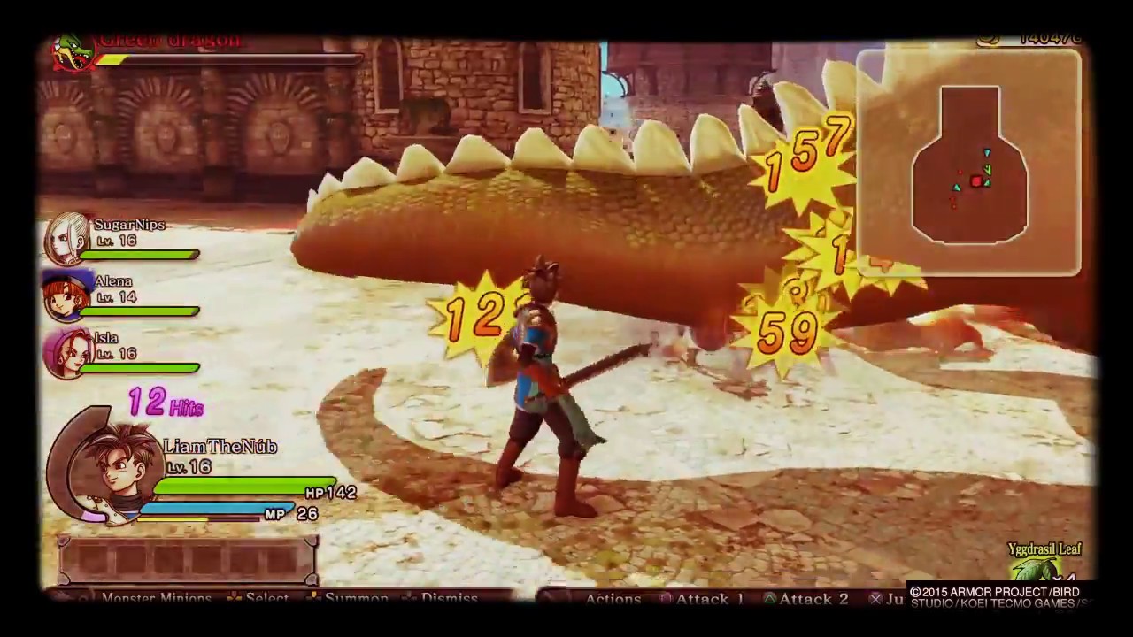 DRAGON QUEST HEROES: Green Dragon Fight - YouTube