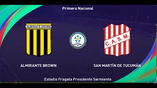 eFootball PES 2021_2023 Almirante Brown - San Martín de Tucumán (Primera Nacional Fecha 33)