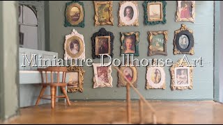 DIY Dollhouse Miniature Gallery Wall Paintings