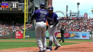 COL@SF: Rosario pads lead with RBI single in 1st